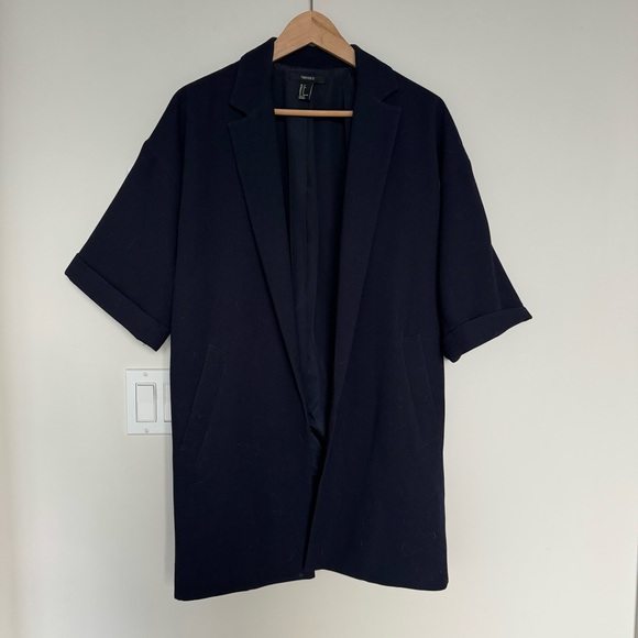 Navy short sleeves coat Forever 21 - Picture 1 of 5